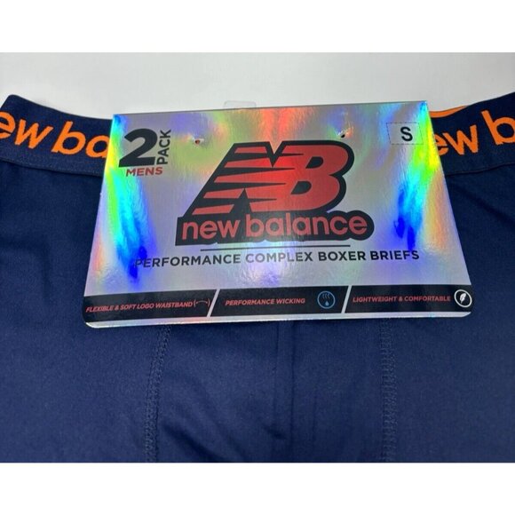 Mens New Balance Boxers Briefs 2 Pack Performance Complex Waistband, Small, New - Picture 2 of 8